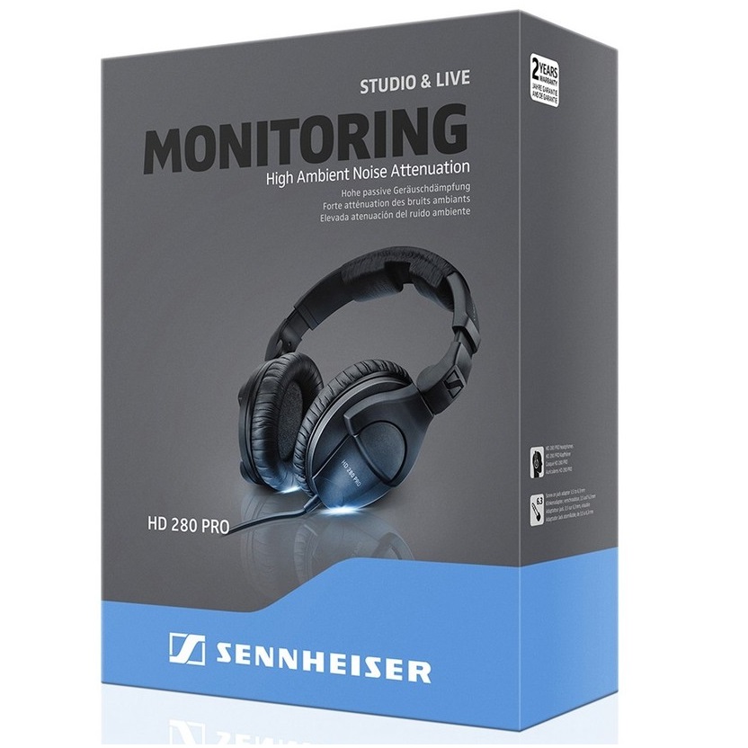 Audífonos de estudio y monitoreo cerrados Sennheiser HD 280 Pro – Sonotec