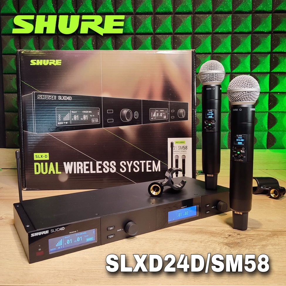 SHURE SLXD24D/SM58 - Micrófono Inalámbrico Shure DUAL